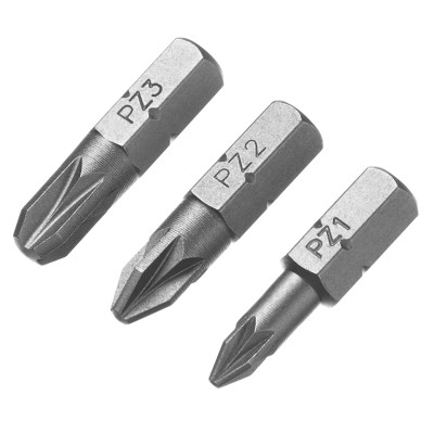 Набір біт Stanley Pozidriv, Pz1, Pz2, Pz3, L = 25 мм, 3 шт, блістер (STA61043)