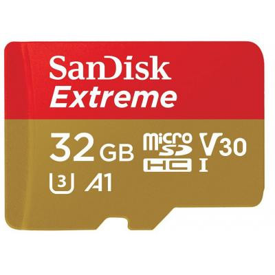 Карта пам&#039;яті SanDisk 32GB microSDHC V30 A1 UHS-I U3 4K Extreme (SDSQXAF-032G-GN6MA)