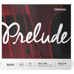 Струни для контрабаса D'Addario Prelude Bass String Set 3/4 Scale Medium Tension (J610 3/4M)