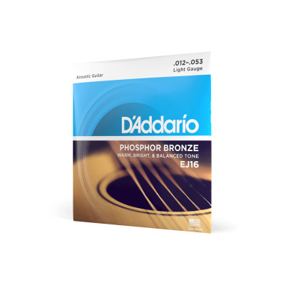 Струни для гітари D&#039;Addario Phosphor Bronze Regular Light (12-53) (EJ16)