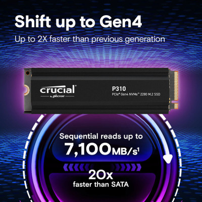 Накопичувач SSD M.2 2280 2TB P310 with heatsink Micron (CT2000P310SSD5)