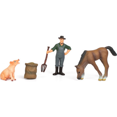 Фігурка Kids Team набір Ферма лоша, порося, фермер (Q9899-T1_3)