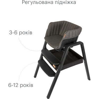 Стілець для годування Tutti Bambini 7 в 1 Nova чорний (611010/9999)