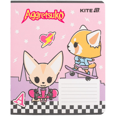 Зошит Kite Aggretsuko, 18 аркушів, клітинка (AR25-236)
