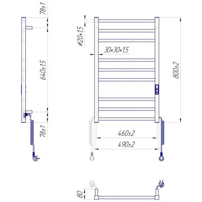 Сушарка для рушників MARIO Преміум Класік-ITR K (2.2.1608.03.G)