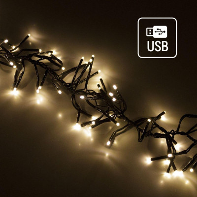 Гірлянда ColorWay Мішура LED 150 5 м 8 функцій теплий колір USB (CW-G-150L5U)