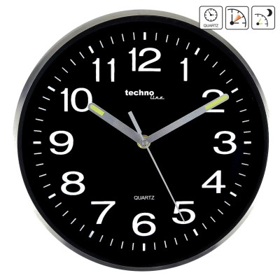 Настінний годинник Technoline WT7620 Black/Silver (DAS301804)