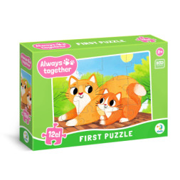 Пазл DoDo Завжди разом. Котики, 12 елементів (300632)
