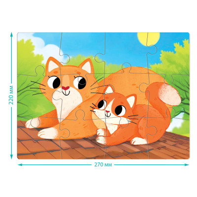 Пазл DoDo Завжди разом. Котики, 12 елементів (300632)