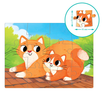 Пазл DoDo Завжди разом. Котики, 12 елементів (300632)