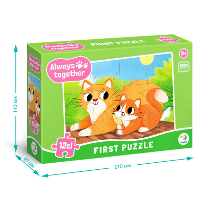 Пазл DoDo Завжди разом. Котики, 12 елементів (300632)
