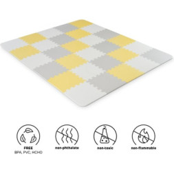 Дитячий килимок Kinderkraft пазл Luno Yellow, 30 элементов (5902533913602)