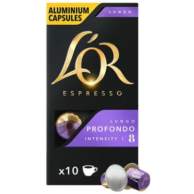 Кава L&#039;OR Lungo Profondo 100% Арабіка в капсулах 10 шт (8711000360569)