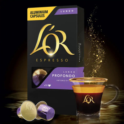 Кава L&#039;OR Lungo Profondo 100% Арабіка в капсулах 10 шт (8711000360569)