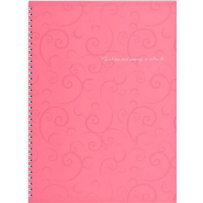 Блокнот Buromax spiral side, А4, 80sheets, Barocco, square, pink (BM.2446-610)