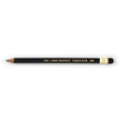 Олівець графітний Koh-i-Noor 4В Toison D&#039;or без гумки корпус Чорний (1900.4B)