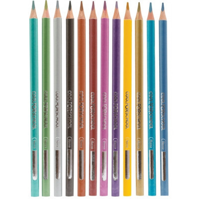 Олівці кольорові Cool For School Metallic 12 кольорів (CF15168)