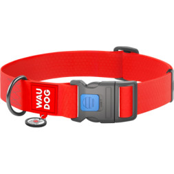 Нашийник для тварин WAUDOG Waterproof з QR паспортом пластиковий фастекс XXL червоний (25113)