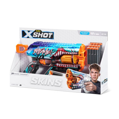 Іграшкова зброя Zuru X-Shot Швидкострільний бластер Skins Griefer Shark Thrasher (12 патронів) (36561В)