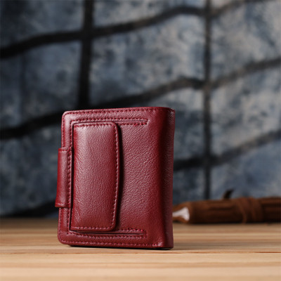 Гаманець ST Leather З натуральної шкіри Бордовий (23071)