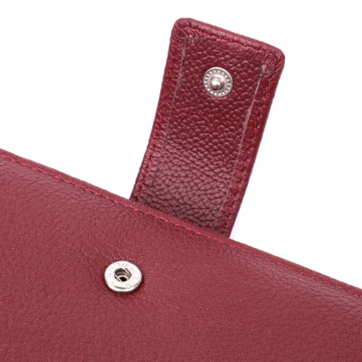 Гаманець ST Leather З натуральної шкіри Бордовий (22550)