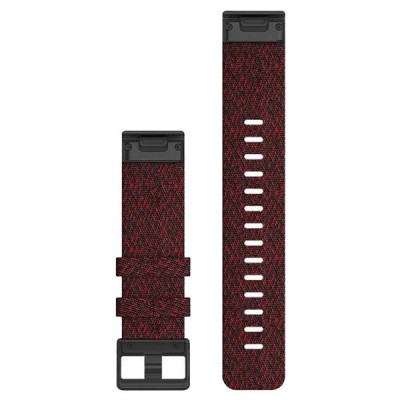 Ремінець до смарт-годинника Garmin fenix 6 22mm QuickFit Heathered Red Nylon (010-12863-06)