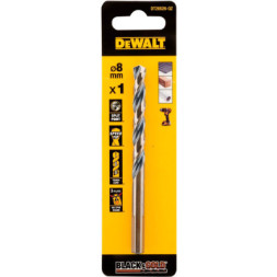 Свердло DeWALT по металу Black &amp; Gold, HSS-G, 8.0 х 117 х 75 мм (DT20526)