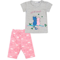 Піжама дитяча Matilda з котиками (12311-3-128G-pink)