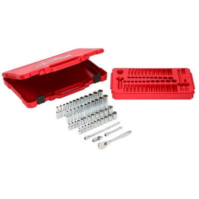 Набір головок Milwaukee 1/4&quot;, 50шт, з тріскачкою, кейс (4932464944)