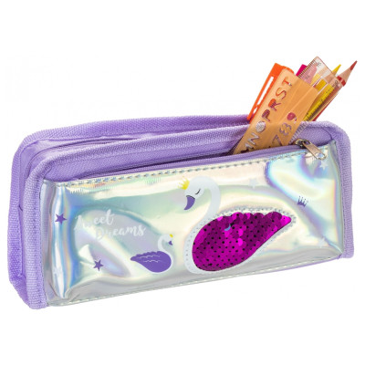 Пенал Cool For School голографічний з паєтками Sweet Dreams фіолетовий (CF86968)
