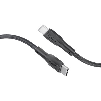 Дата кабель USB-C to USB-C 2.0m 3A xCord-CC200 black Promate (xcord-cc200.black)