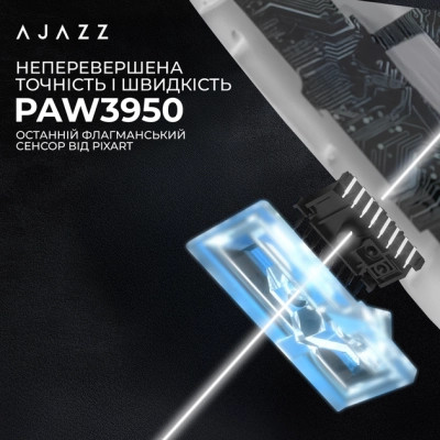 Мишка Ajazz AJ159 APEX Wireless/Bluetooth/USB White (AJM159-A-W)