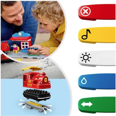 Конструктор LEGO DUPLO Потяг на паровій тязі 59 деталей (10874)