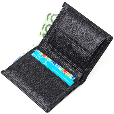 Гаманець Bond Accessories З натуральної шкіри Чорний (21992)
