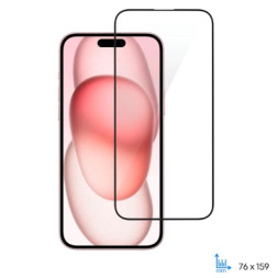 Скло захисне 2E iPhone 15 Plus 2.5D FCFG black (2E-IP-15PL-6.7-SMFCFG-BB)
