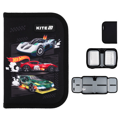 Пенал Kite 622-1 Hot Wheels 1 відділення, 2 відворот (HW25-622-1)