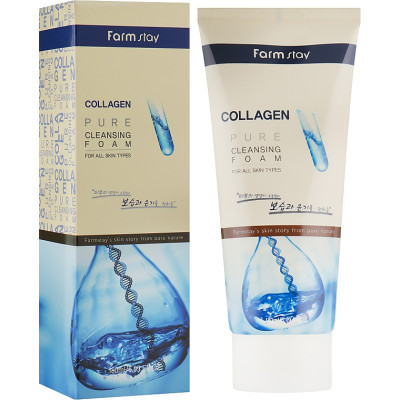 Пінка для вмивання FarmStay Collagen Pure Cleansing Foam З колагеном 180 мл (8809317289472)