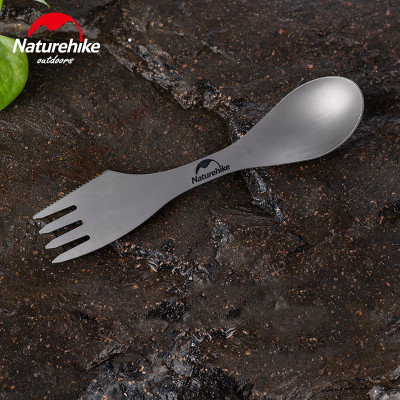 Ложка-виделка туристична Naturehike Titanium NH19T012 (6927595736746)