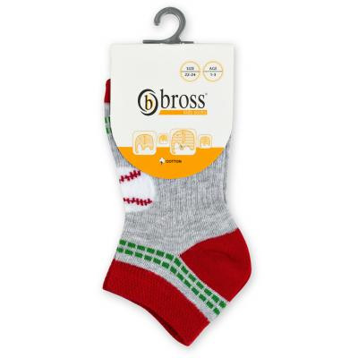 Шкарпетки дитячі Bross з м&#039;ячем 1-3 сірі (10684-1-3B-gray)