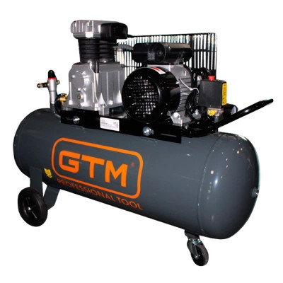 Компресор GTM 100л, 400/300л/хв, 2,2кВт, 10бар, 220В, 2 циліндри (KCH2070B-100L)
