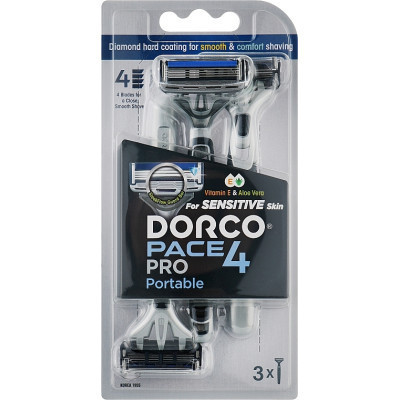 Бритва Dorco Pace 4 Pro Одноразова Для чоловіків 3 шт. (8801038598253)