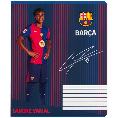 Зошит Kite FC Barcelona, 18 аркушів, клітинка (BC25-236)