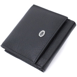 Гаманець ST Leather З натуральної шкіри Чорний (22709)