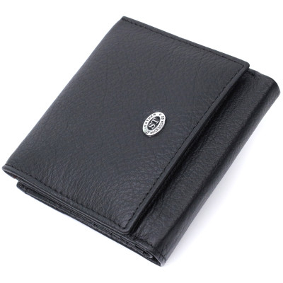 Гаманець ST Leather З натуральної шкіри Чорний (22709)