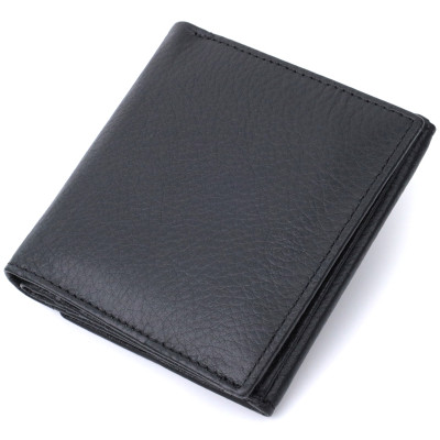 Гаманець ST Leather З натуральної шкіри Чорний (22709)