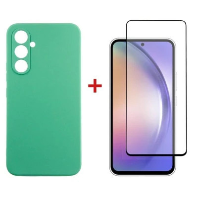 Чохол до мобільного телефона Dengos Kit for Samsung Galaxy A54 5G case + glass (Mint) (DG-KM-43)