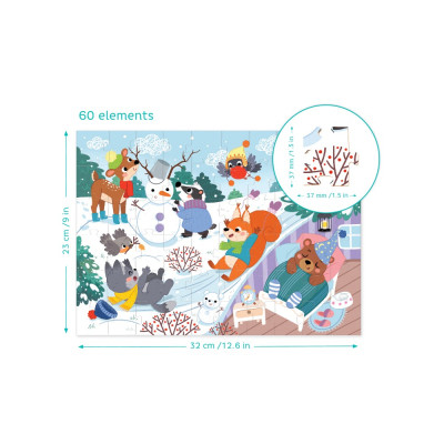 Пазл DoDo Зимові тваринки, 60 елементів (300578)