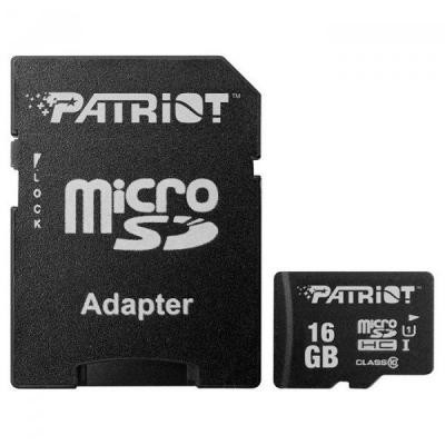 Карта пам&#039;яті Patriot 16GB microSD class10 UHS-I (PSF16GMCSDHC10)