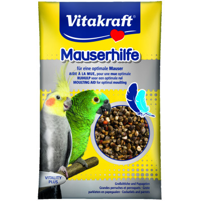 Вітаміни для птахів Vitakraft Mauserhilfe для середніх та великих папуг 25 г (під час линьки) (4008239213396)
