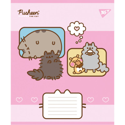 Зошит Yes Pusheen Funny А5 12 аркушів коса лінія (767604)